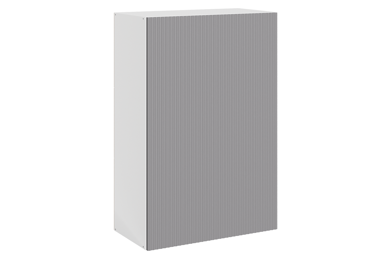 Стефани Шкаф навесной L600 Н900 (1 дв. гл.) (эмаль) (белый/серый)