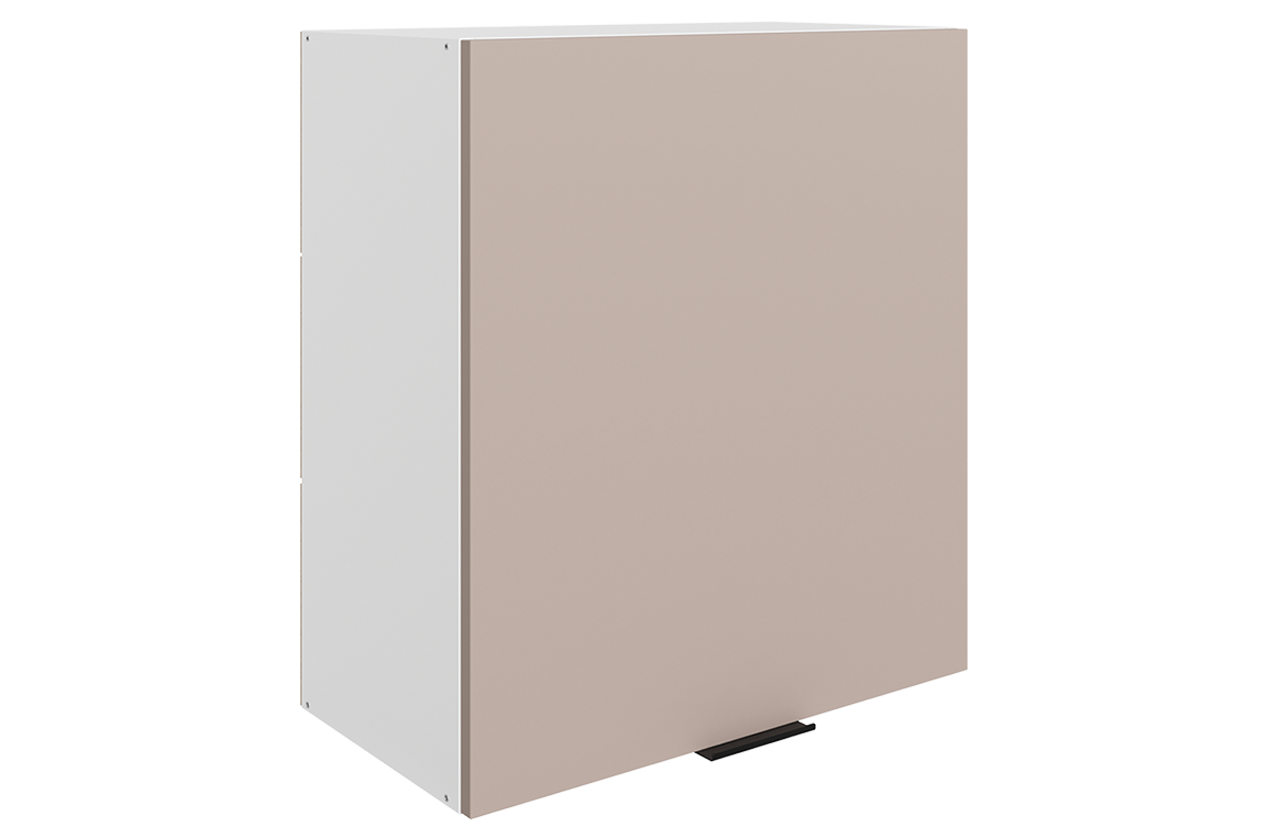 Стоун Шкаф навесной L600 Н720 (1 дв. гл.) (белый/грей софттач)
