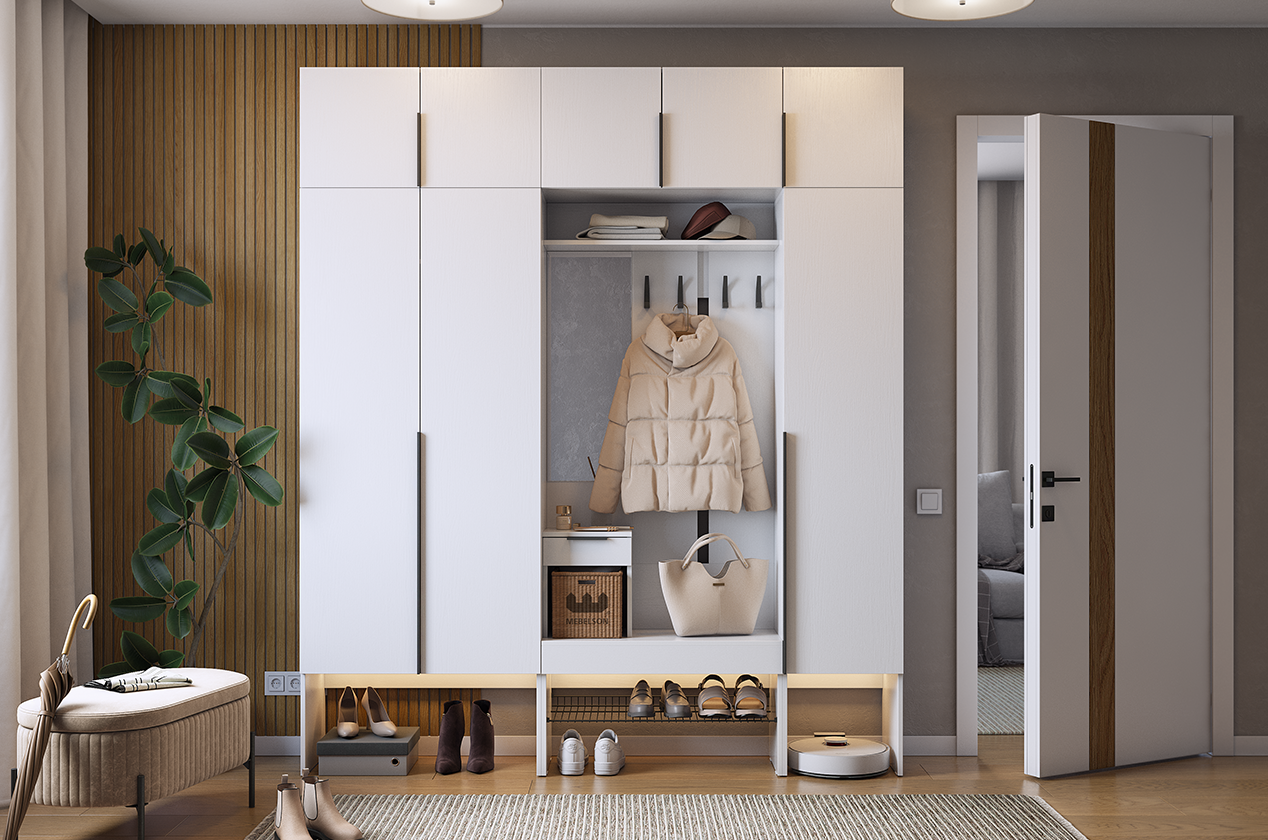 Прихожая "Баско К7" (белое дерево)