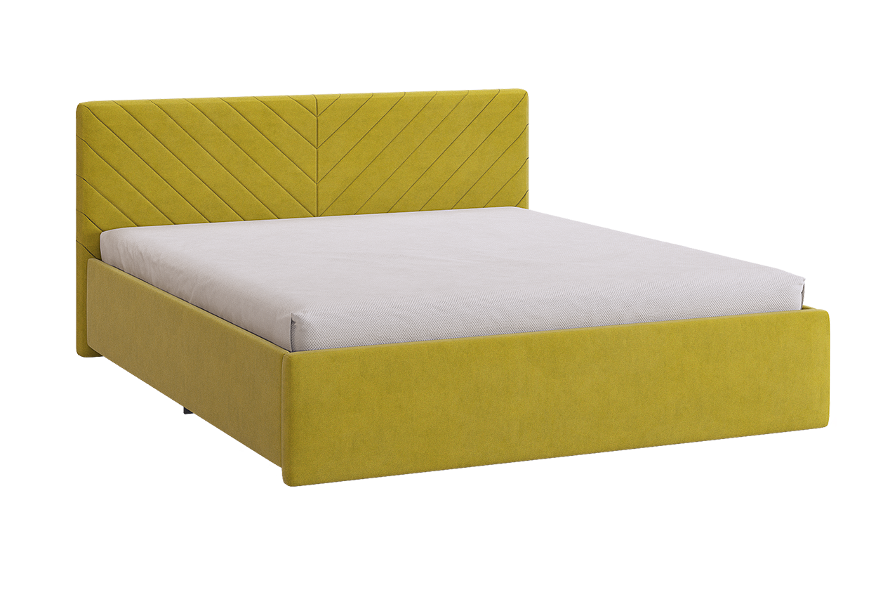 Кровать с основанием Сандра 2 160х200 см (янтарь (велюр))