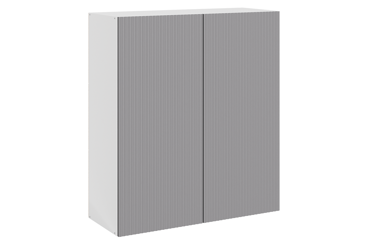 Стефани Шкаф навесной L800 Н900 (2 дв. гл.) (эмаль) (белый/серый)