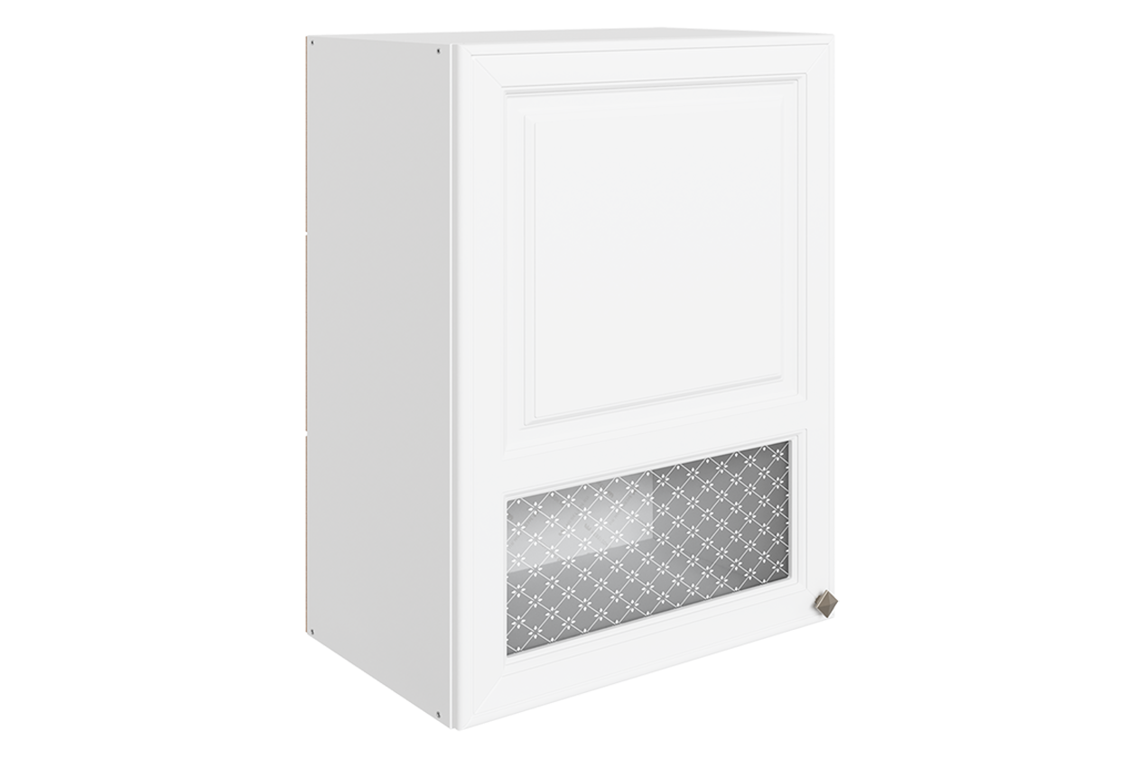 Мишель Шкаф навесной L500 Н720 (1 дв.окош.) (эмаль) (белый/белый)