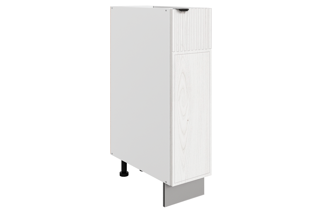 Бариста Шкаф рабочий L200 B500 (1 дв. гл.) (правый) (белый/дуб белый матовый)