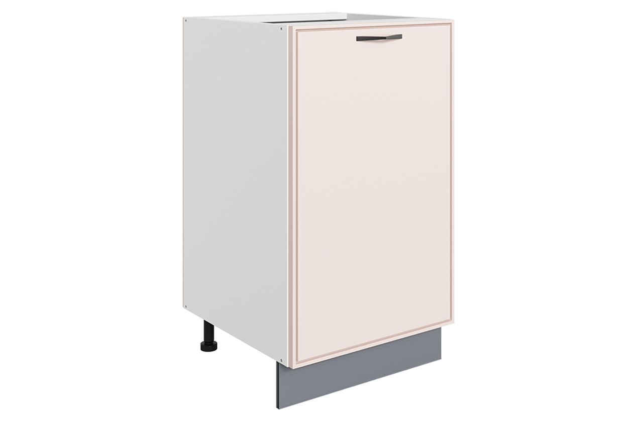 Монако Шкаф рабочий L450 B500 (1 дв. гл.) (белый/айвори матовый)