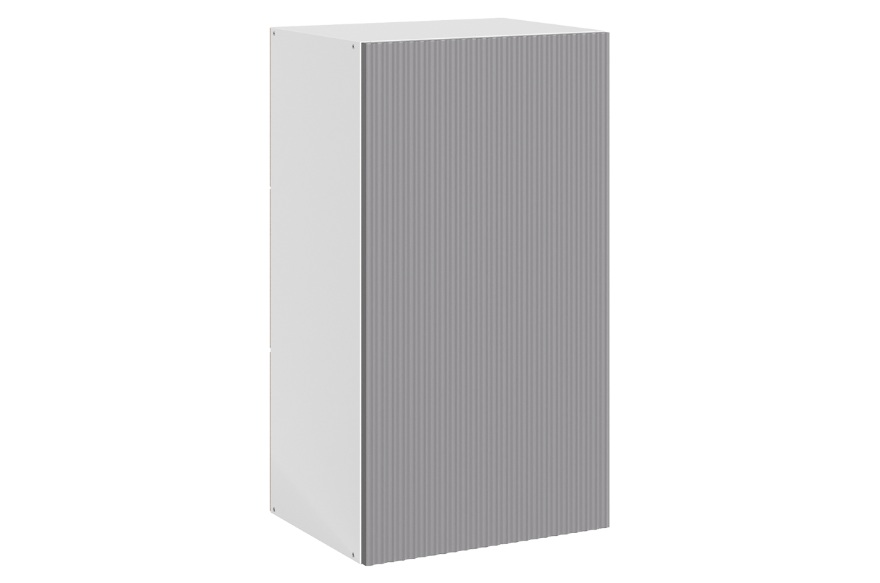 Стефани Шкаф навесной L400 Н720 (1 дв. гл.) (эмаль) (белый/серый)