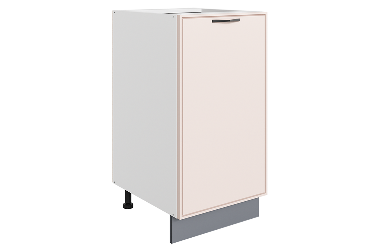 Монако Шкаф рабочий L400 B500 (1 дв. гл.) (белый/айвори матовый)