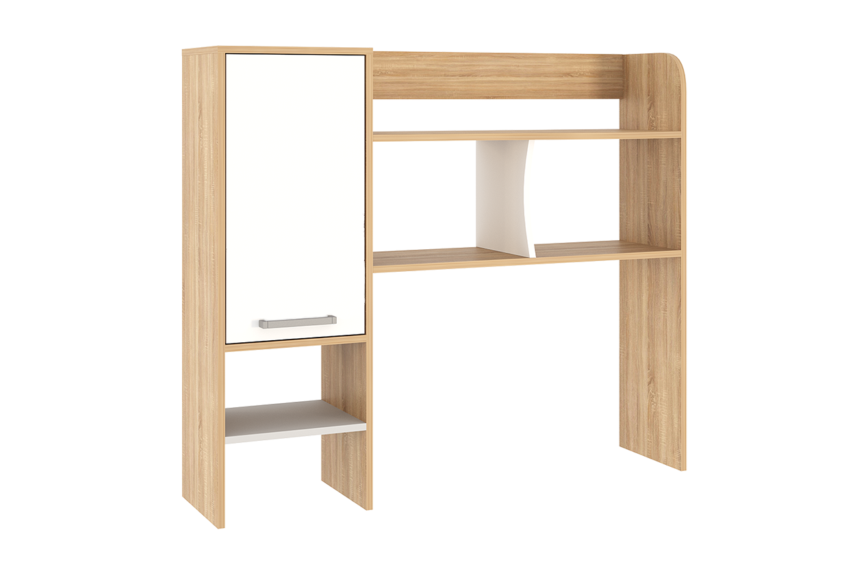 Лайт-1 Надстройка стола компьютерного 1200 (дуб сонома/белый)