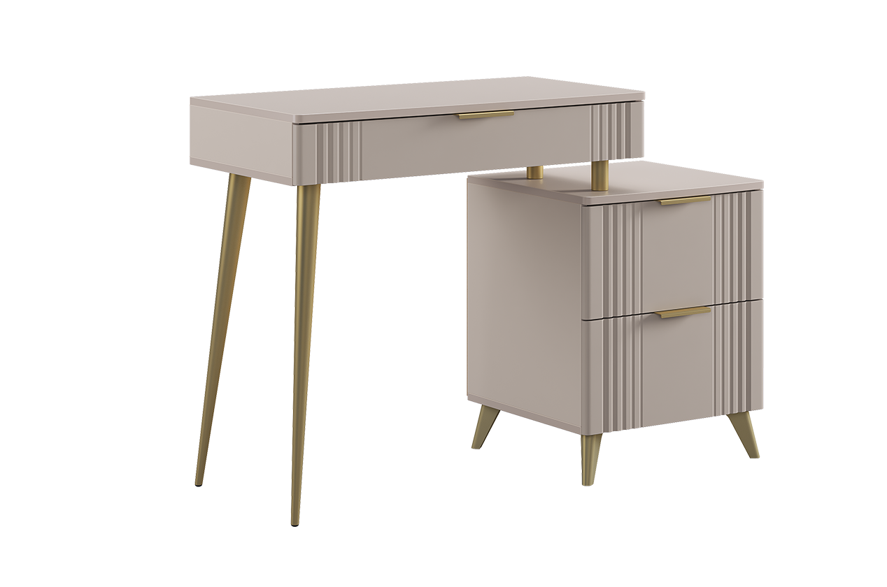 Туалетный столик Катрин Голд (без зеркала) (кашемир/золото)