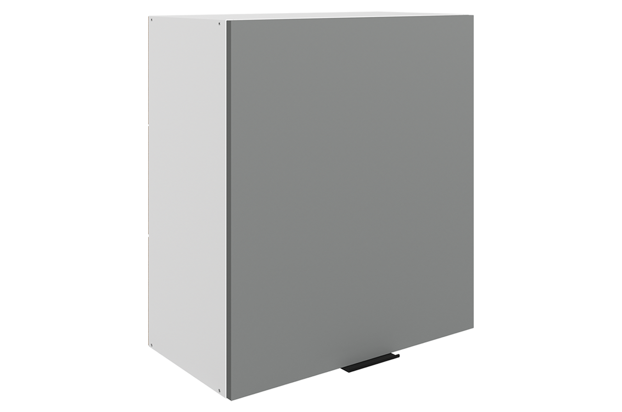 Стоун Шкаф навесной L600 Н720 (1 дв. гл.) (белый/оникс софттач)