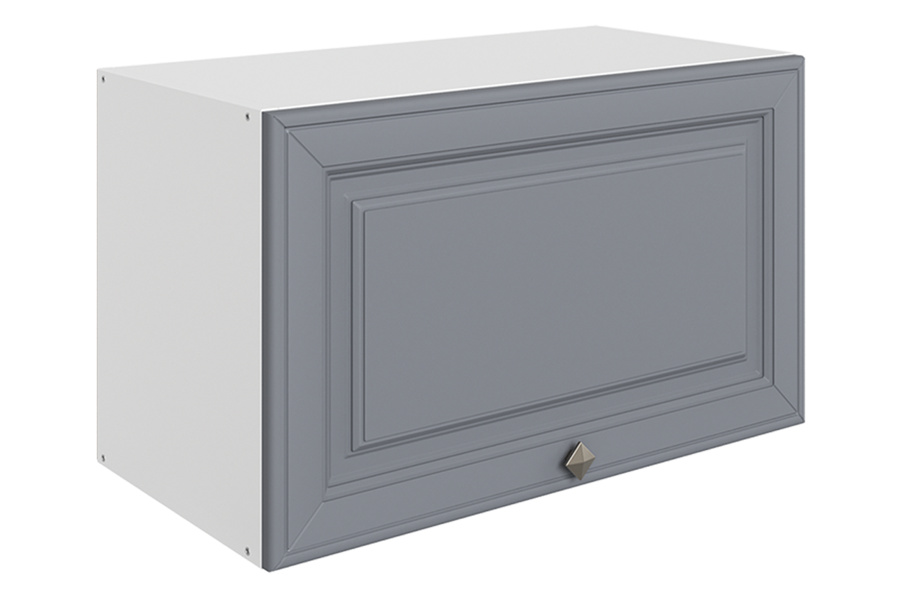 Мишель Шкаф навесной L600 Н360 (1 дв. гл.) (эмаль) (белый/серый)