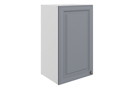 Мишель Шкаф навесной L400 Н720 (1 дв. гл.) (эмаль) (белый/серый)