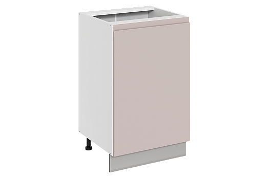 Фьюжн Шкаф рабочий L500 (1 дв. гл.) (левый) (эмаль) (белый/кофейный)