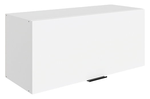 Стоун Шкаф навесной L800 Н360 (1 дв. гл.) (белый/джелато софттач)