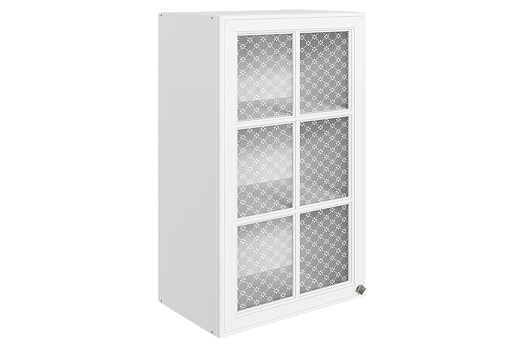 Мишель Шкаф навесной L500 Н900 (1 дв. реш.) (эмаль) (белый/белый)