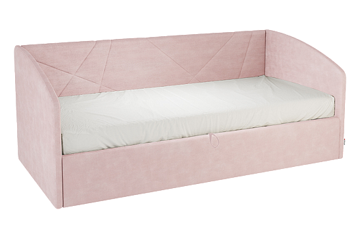 Кровать с подъемным механизмом Бест (Софа) 90х200 см (нежно-розовый (велюр))