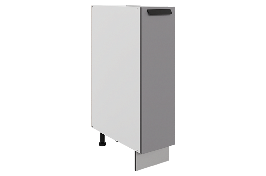 Джаз Шкаф рабочий L200 (1 дв. гл.) (эмаль) (белый/серый)