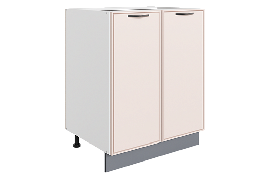 Монако Шкаф рабочий L600 (2 дв. гл.) (белый/айвори матовый)