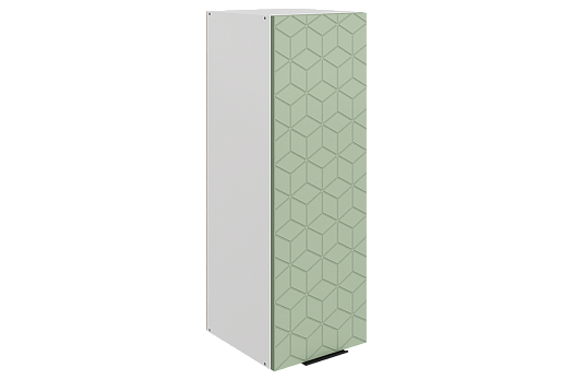 Стоун Шкаф навесной L300 Н900 (1 дв. гл.) с фрезеровкой (белый/полынь софттач)