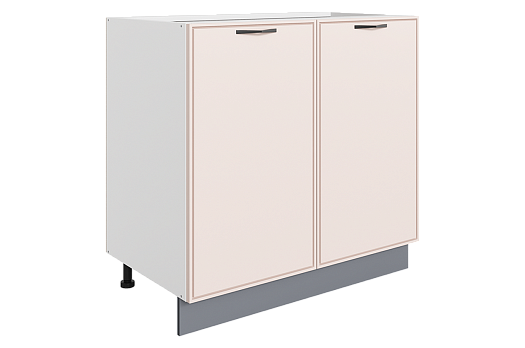 Монако Шкаф рабочий L800 B500 (2 дв. гл.) (белый/айвори матовый)
