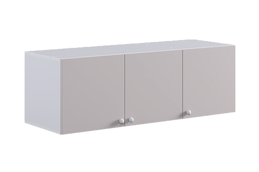 Милана Антресоль трехдверная (белое дерево/сакура)