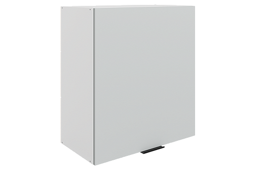 Стоун Шкаф навесной L600 Н720 (1 дв. гл.) (белый/лайт грей софттач)