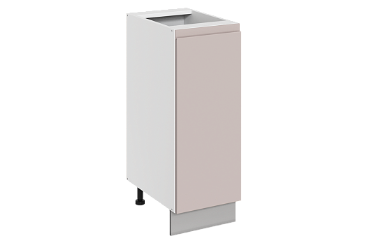 Фьюжн Шкаф рабочий L300 (1 дв. гл.) (левый) (эмаль) (белый/кофейный)