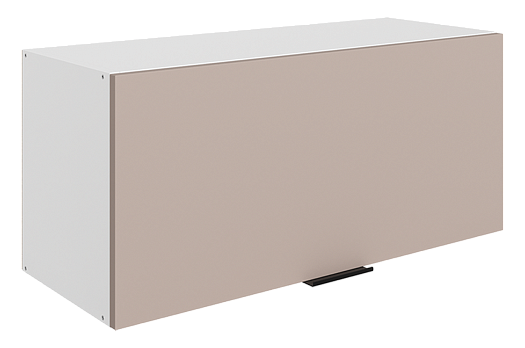 Стоун Шкаф навесной L800 Н360 (1 дв. гл.) (белый/грей софттач)