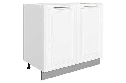 Мишель Шкаф рабочий L800 B500 (2 дв. гл.) (эмаль) (белый/белый)