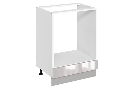 Кристи Шкаф рабочий под духовку L600 (1 ящ.) (эмаль) (белый/дымчатый глянец)