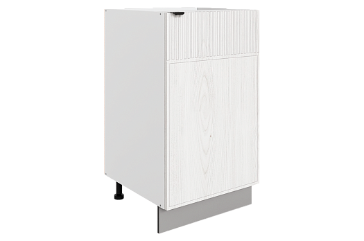 Бариста Шкаф рабочий L450 B500 (1 дв. гл.) (правый) (белый/дуб белый матовый)