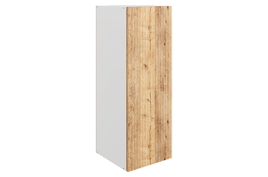 Марта Шкаф навесной L300 Н900 (1 дв. гл.) (белый/дуб европейский матовый)