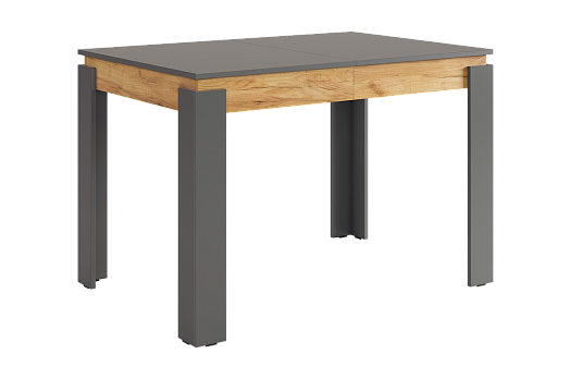 Стол обеденный раздвижной Гермес 2 (графит/дуб крафт золотой)