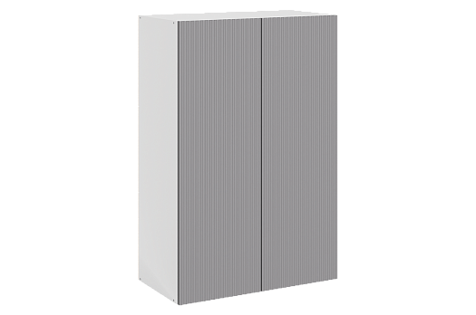 Стефани Шкаф навесной L600 Н900 (2 дв. гл.) (эмаль) (белый/серый)