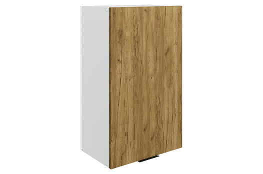 Стоун Шкаф навесной L500 Н900 (1 дв. гл.) (белый/акация светлая)