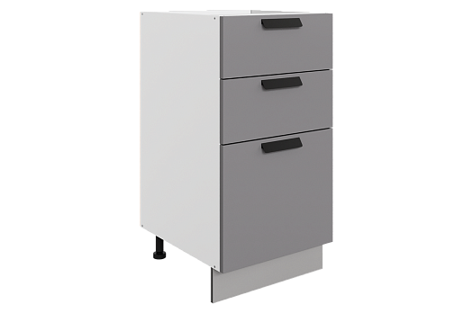 Джаз Шкаф рабочий L400 Старт (3 ящ.) (эмаль) (белый/серый)