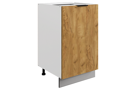 Стоун Шкаф рабочий L450 B500 (1 дв. гл.) (белый/акация светлая)