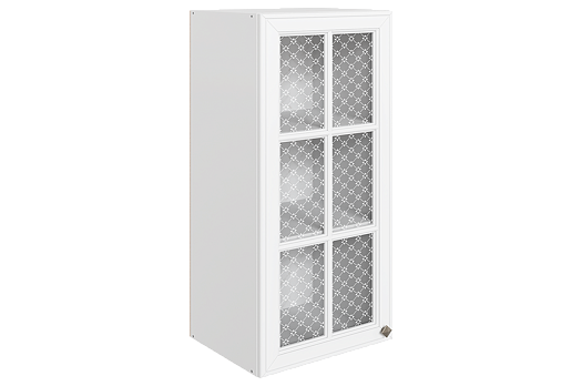 Мишель Шкаф навесной L400 Н900 (1 дв. реш.) (эмаль) (белый/белый)