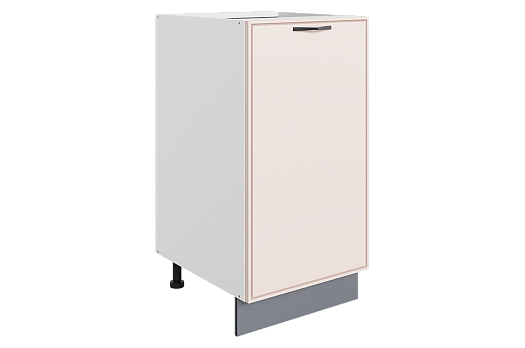 Монако Шкаф рабочий L400 B500 (1 дв. гл.) (белый/айвори матовый)