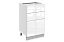 Кристи Шкаф рабочий L500 B500 Слим (3 ящ.) (эмаль)