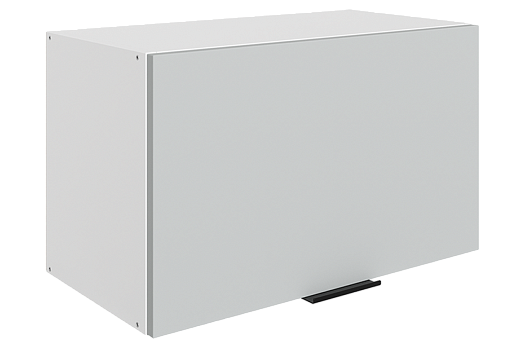 Стоун Шкаф навесной L600 Н360 (1 дв. гл.) (белый/лайт грей софттач)