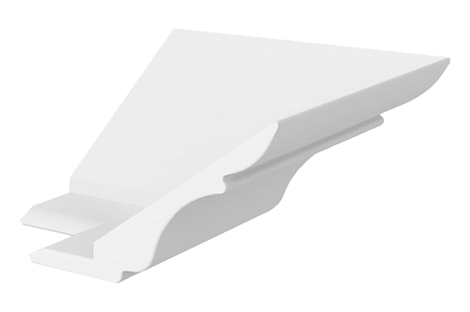 Элемент карниза концевой наружный (90 град.) Мишель (белый)