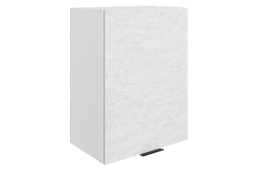 Стоун Шкаф навесной L500 Н720 (1 дв. гл.) (белый/белая скала)