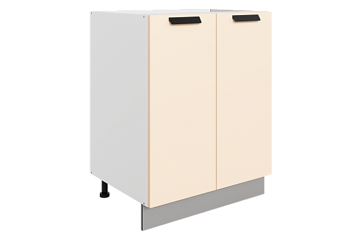 Джаз Шкаф рабочий L600 B500 (2 дв. гл.) (эмаль) (белый/крем)
