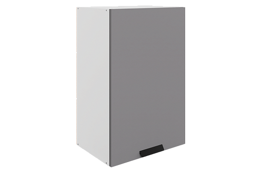 Джаз Шкаф навесной L450 H720 (1 дв. гл.) (эмаль) (белый/серый)