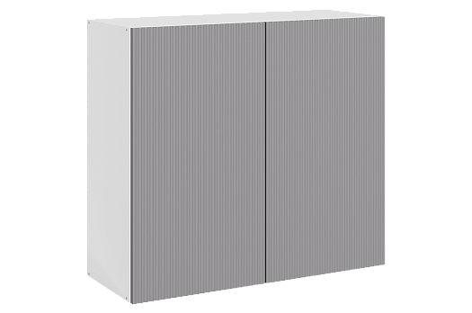 Стефани Шкаф навесной L800 Н720 (2 дв. гл.) (эмаль) (белый/серый)