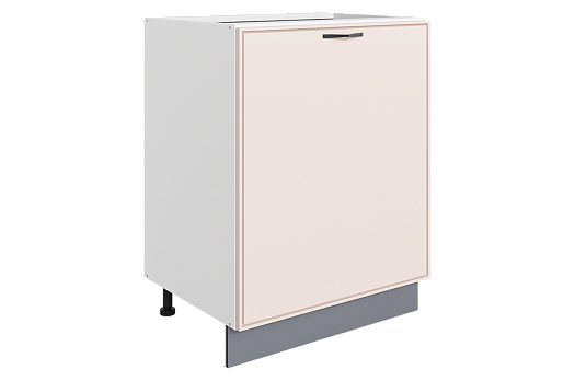 Монако Шкаф рабочий L600 B500 (1 дв. гл.) (белый/айвори матовый)