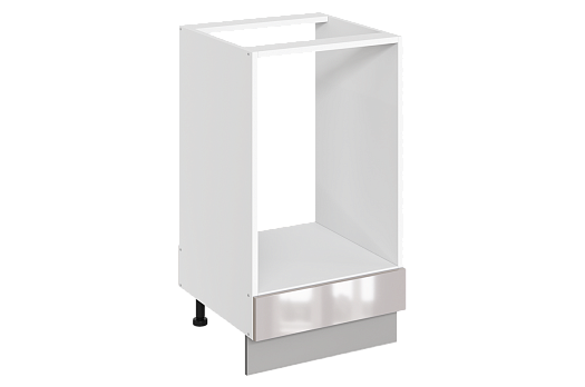 Кристи Шкаф рабочий под духовку L450 (1 ящ.) (эмаль) (белый/дымчатый глянец)