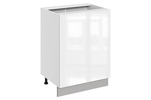 Кристи Шкаф рабочий L600 B500 (1 дв. гл.) (эмаль) (белый/белый глянец)