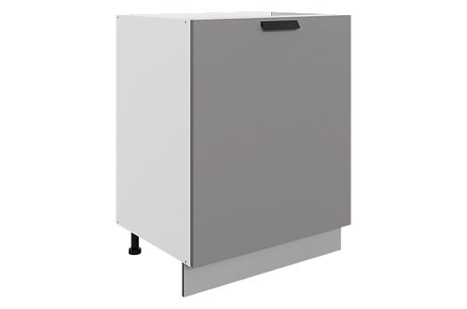 Джаз Шкаф рабочий L600 (1 дв. гл.) (эмаль) (белый/серый)