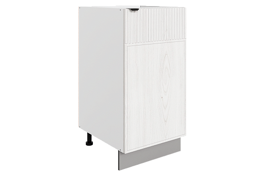 Бариста Шкаф рабочий L400 B500 (1 дв. гл.) (правый) (белый/дуб белый матовый)